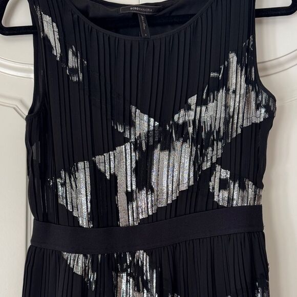 BCBGMaxAzria Black and Silver Midi Dress - Picture 3 of 4